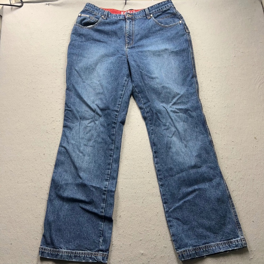 Hydraulic Carpenter Jeans Womens 13/14 Blue Denim Wide Leg Utility Vintage 3627
